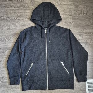 IVY PARK Black Zip Up Hoodie Sweater Small S Wool Blend Oversized